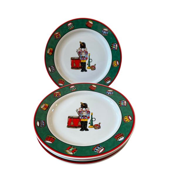 4 VTG Holiday Spirit Nutcracker Salad Plates Intl Tableworks Bob Timberlake - Picture 15 of 15